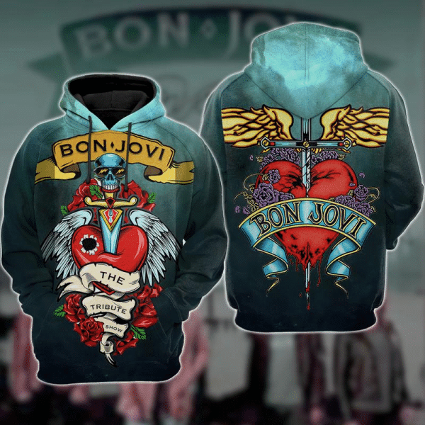 Bon Jovi Music Band 2k567 Lover Gift ,bon Jovi Music Band All Over Print 3d Hoodie