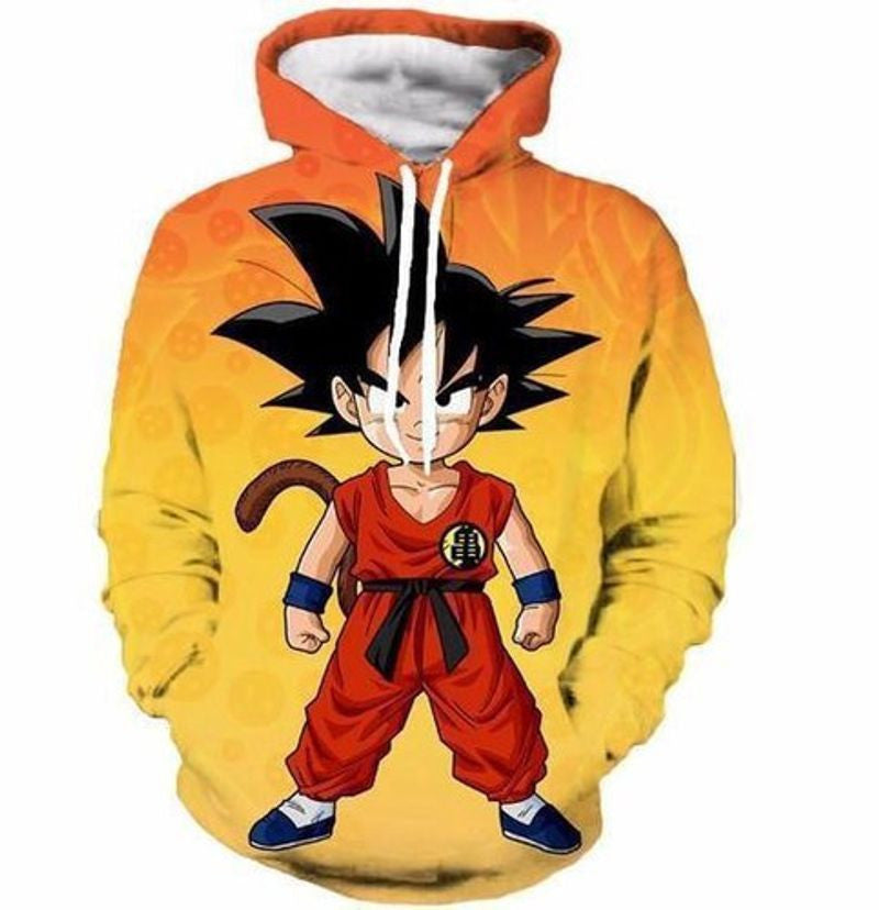 Dragon Ball Kid Goku Over Print 3d Hoodie Zip Hoodie