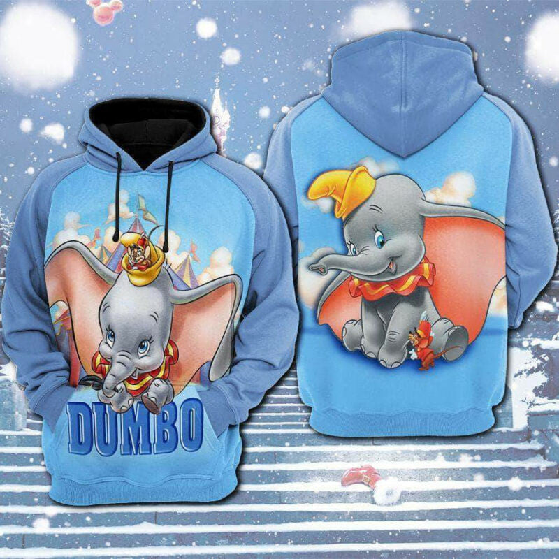 Walt Disney Dumbo Movie 3d Hoodie Zip Hoodie