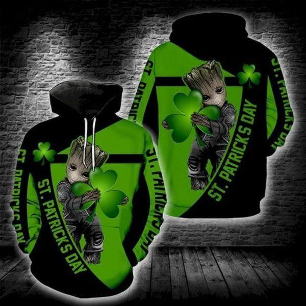 Irish Shamrock St Patrick's Day Baby Groot 2k537 Lover Gift,st Patricks Day 3d Hoodie