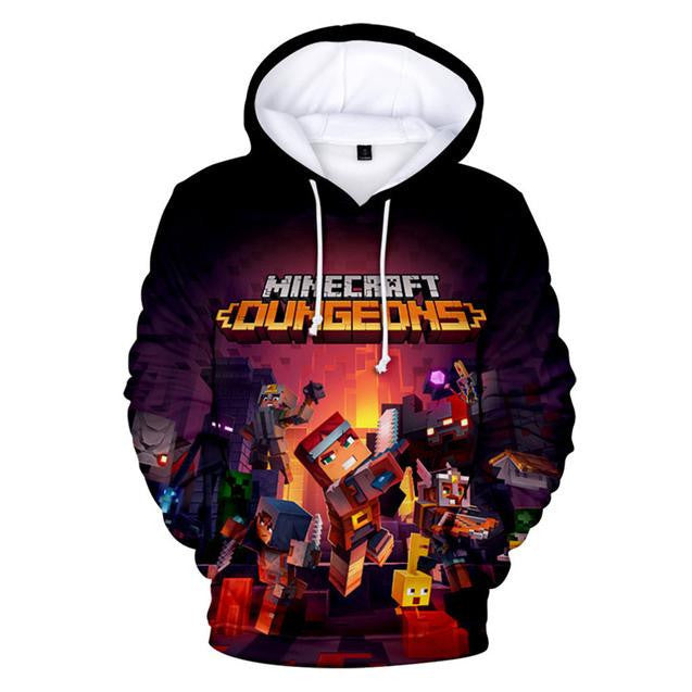 Gaming Minecraft Hoodie Unisex 3d Hoodie Zipper Hoodie
