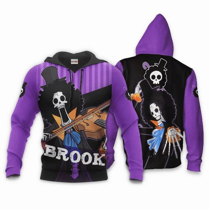 One Piece Brook One Piece Anime Manga For Men And Women 3d Hoodie Zip Hoodie