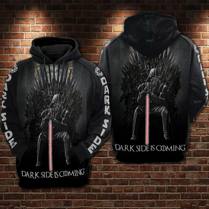 Darth Vader Star Wars Jacket Hoodie Sweater Shirt Game Of Thrones Dark Side Is Coming Darth Vader Over Print 3d Hoodie Zip Hoodie