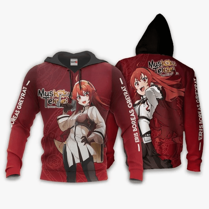 Eris Boreas Greyrat Anime Manga Mushoku Tensei For Men And Women 3d Hoodie Zip Hoodie
