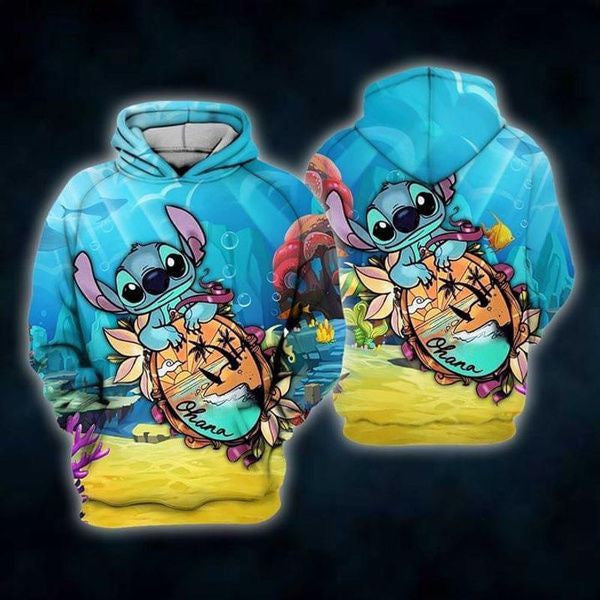 Lilo And Stitch Cute Lover Xv 3d Hoodie Zip Hoodie