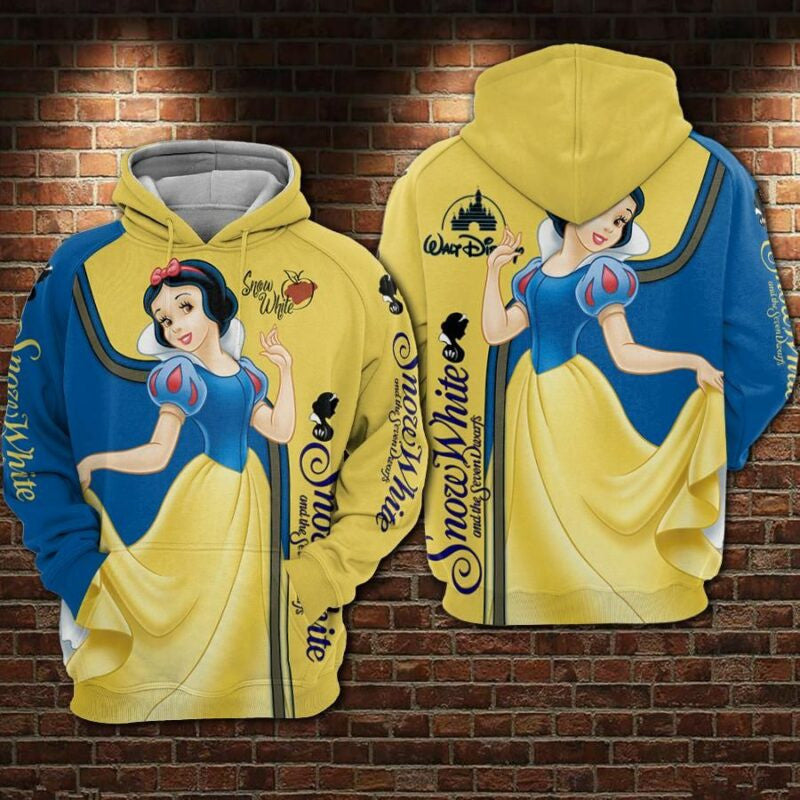 Snow White And The Seven Dwarfs 2 Over Print 3d Hoodie Zip Hoodie