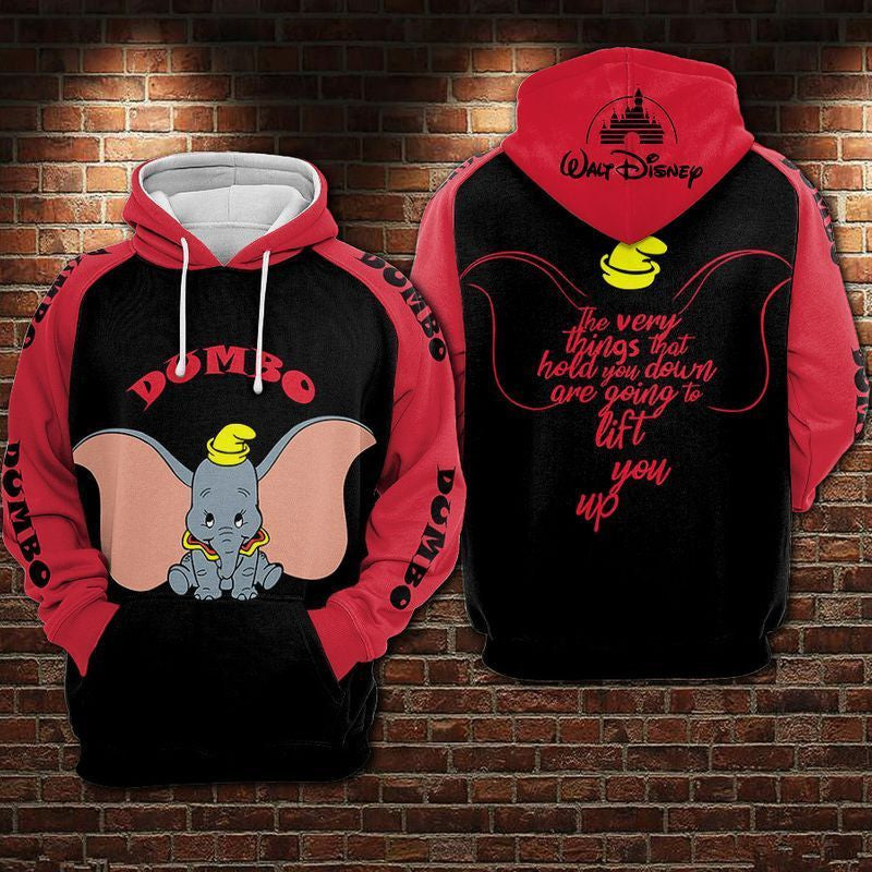 Dumbo Disney Over Print 3d Hoodie Zip Hoodie