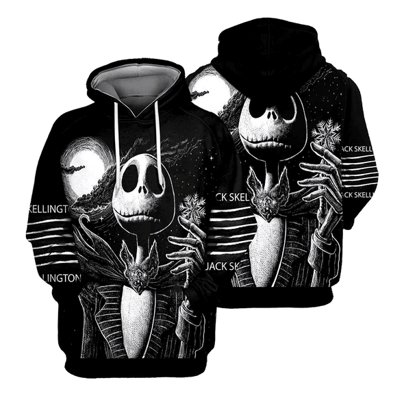 Jack Skellington The Nightmare Before Christmas 72 Fan Gift Stylist Unisex Cartoon Graphic Outfits Aop Hoodie, Zip Hoodie