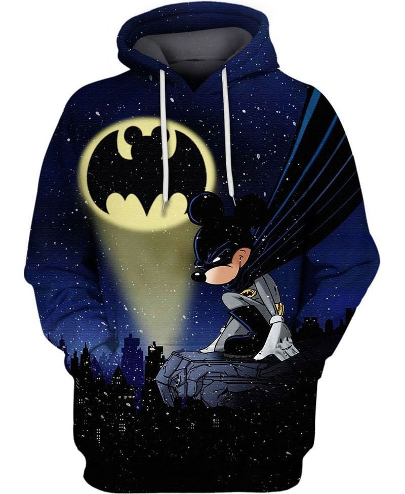 Batman Mickey Mouse Over Print 3d Hoodie Zip Hoodie 666