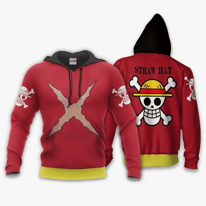 Monkey D Luffy Anime Manga One Piece Straw Hat For Men And Women 3d Hoodie Zip Hoodie