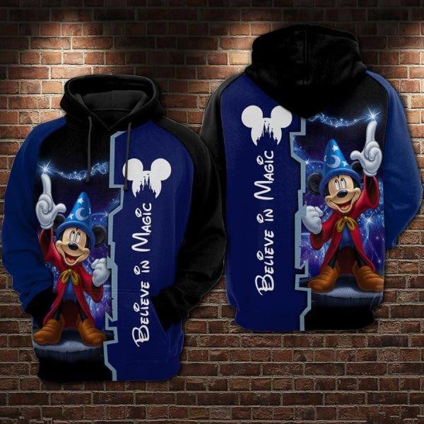 Mickey Mouse Believe In Magic Disney Cartoon 2k742 Lover Gift ,mickey Disney All Over Print 3d Hoodie4
