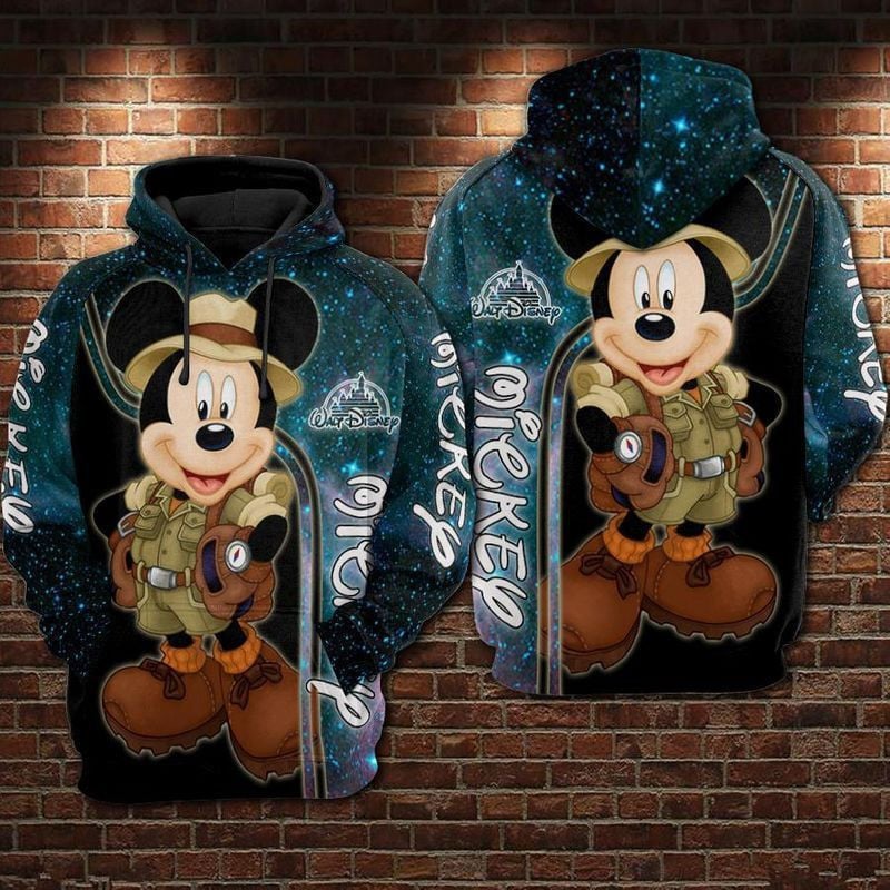 Mickey Mouse The Exploer Disney Over Print 3d Hoodie Zip Hoodie 624