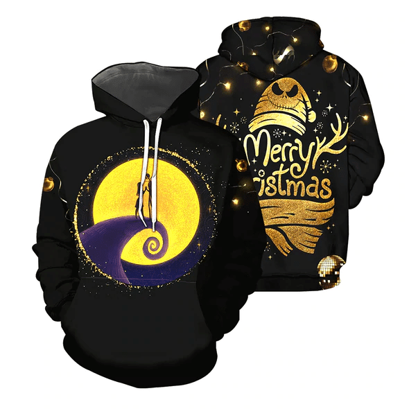 Jack Skellington The Nightmare Before Christmas 130 Fan Gift Stylist Unisex Cartoon Graphic Outfits Aop Hoodie, Zip Hoodie