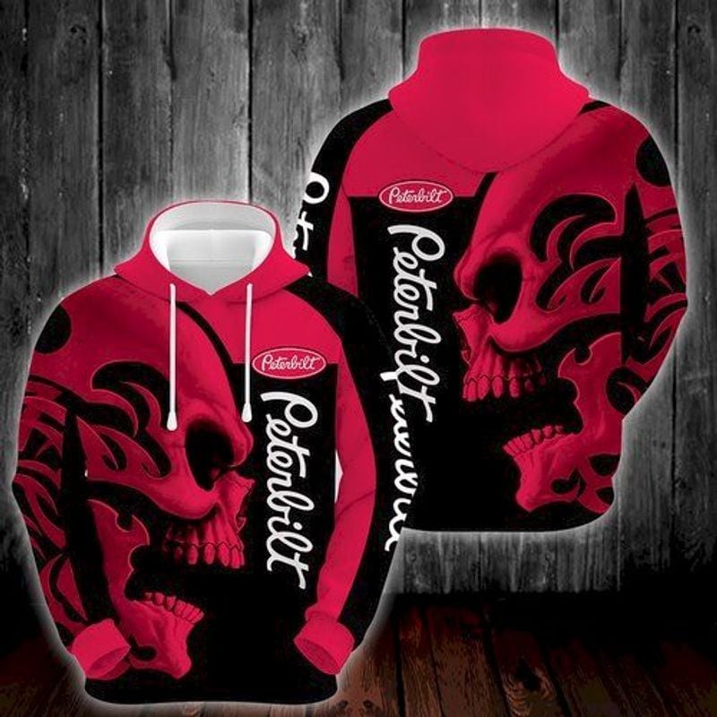 Peterbilt Motors Company Logo Skull Art 3d Hoodie