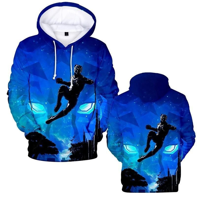 Black Panther Wakanda Forever Over Print 3d Hoodie Zip Hoodie 2