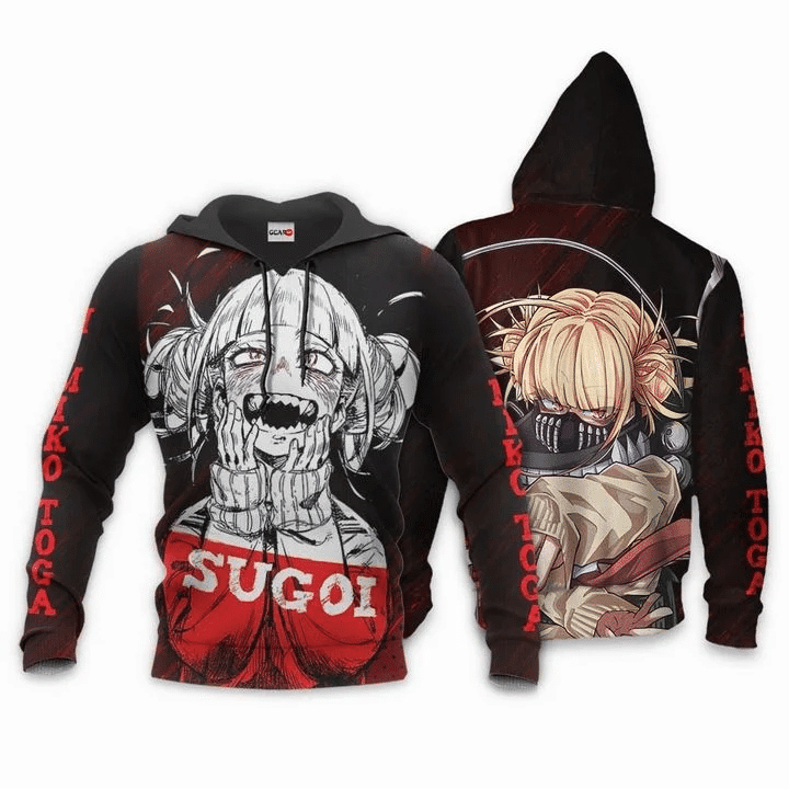 Himiko Toga Sugoi My Hero Academia Anime Manga For Men And Women 3d Hoodie Zip Hoodie