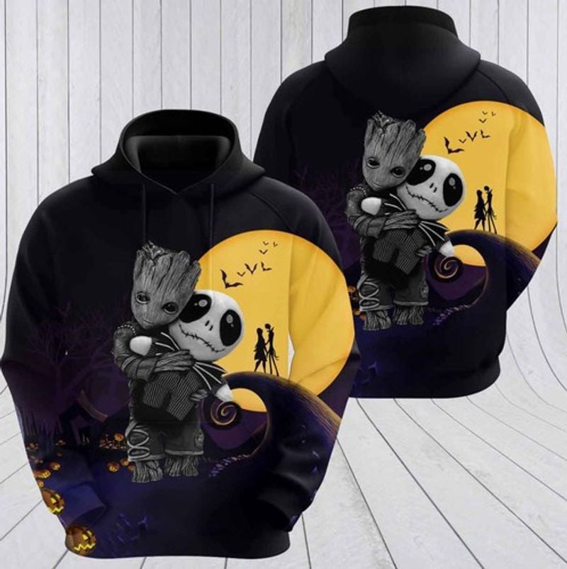 Groot Star Wars Jack Skellington Moon 3d Hoodie