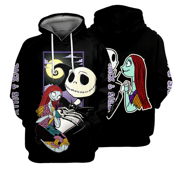 Jack Skellington The Nightmare Before Christmas 81 Fan Gift Stylist Unisex Cartoon Graphic Outfits Aop Hoodie, Zip Hoodie
