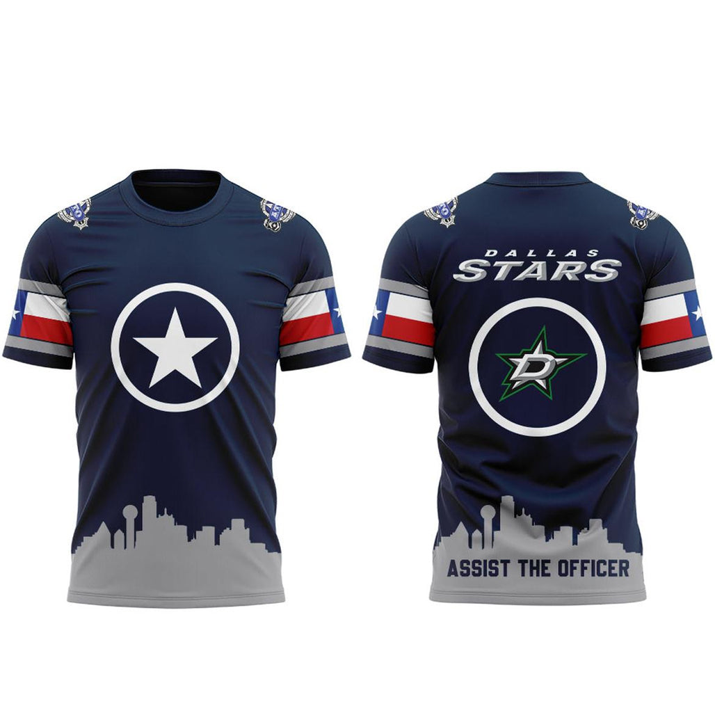 Dallas Stars x Robo’s Dallas Police 2026 Celebration Shirt